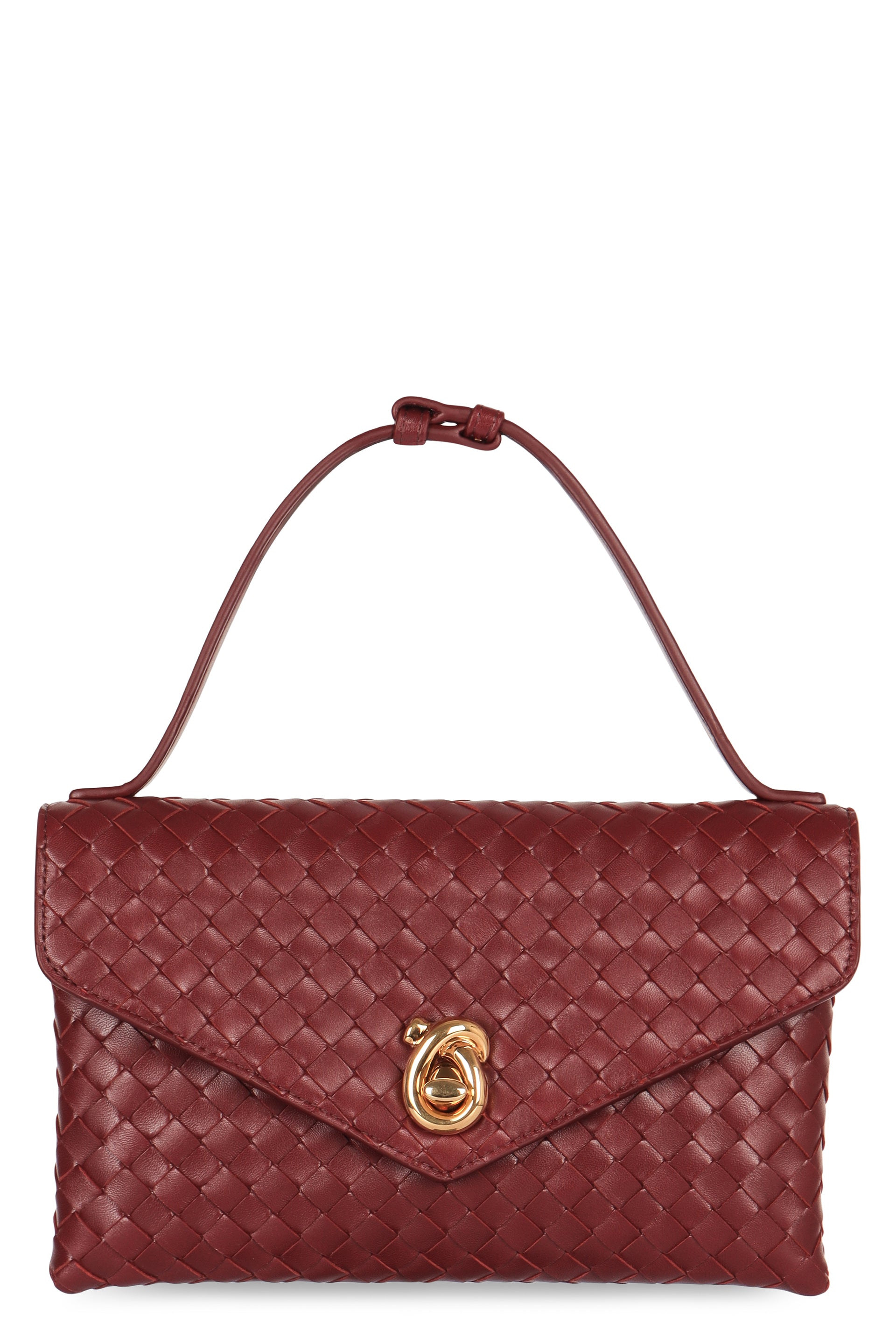 BOTTEGA VENETA Knot Lock Mini Leather Crossbody Handbag