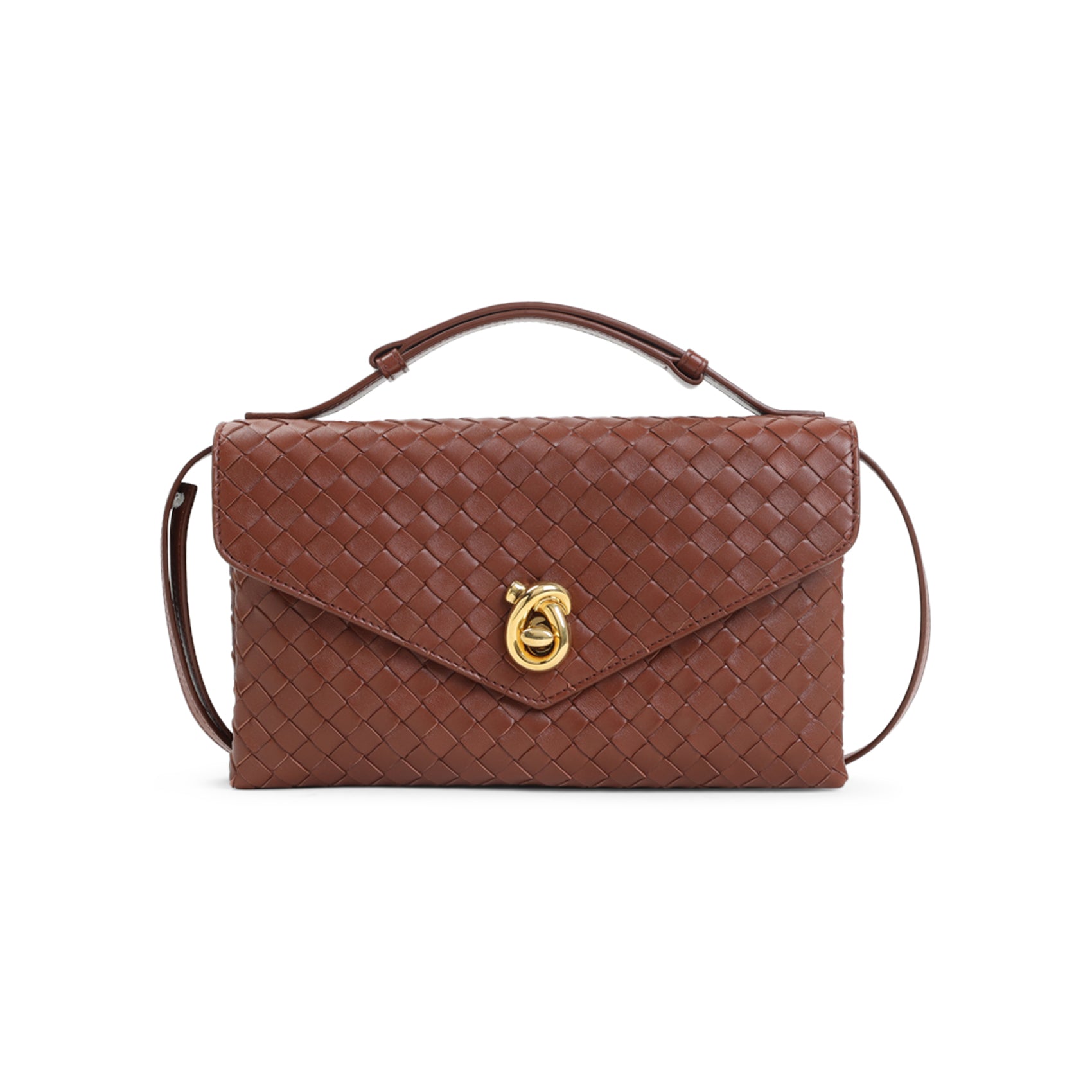 BOTTEGA VENETA Knot Lock Shoulder Mini Handbag 25CM x 16CM x 5.5CM