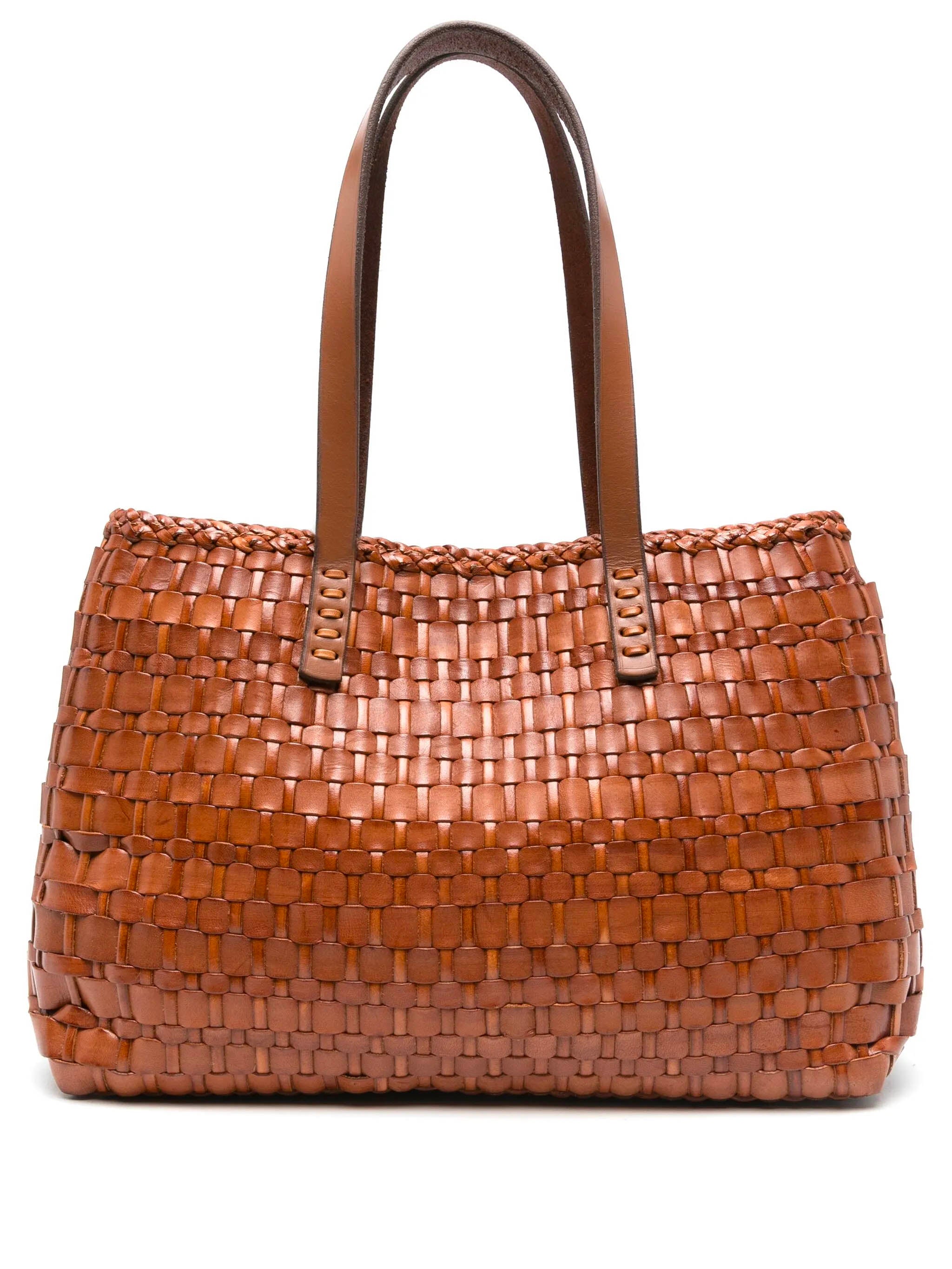 DRAGON DIFUSSION Handwoven Mini Handbag with Magnetic Closure - Dimensions: W 35 x H 25 x D 12 cm