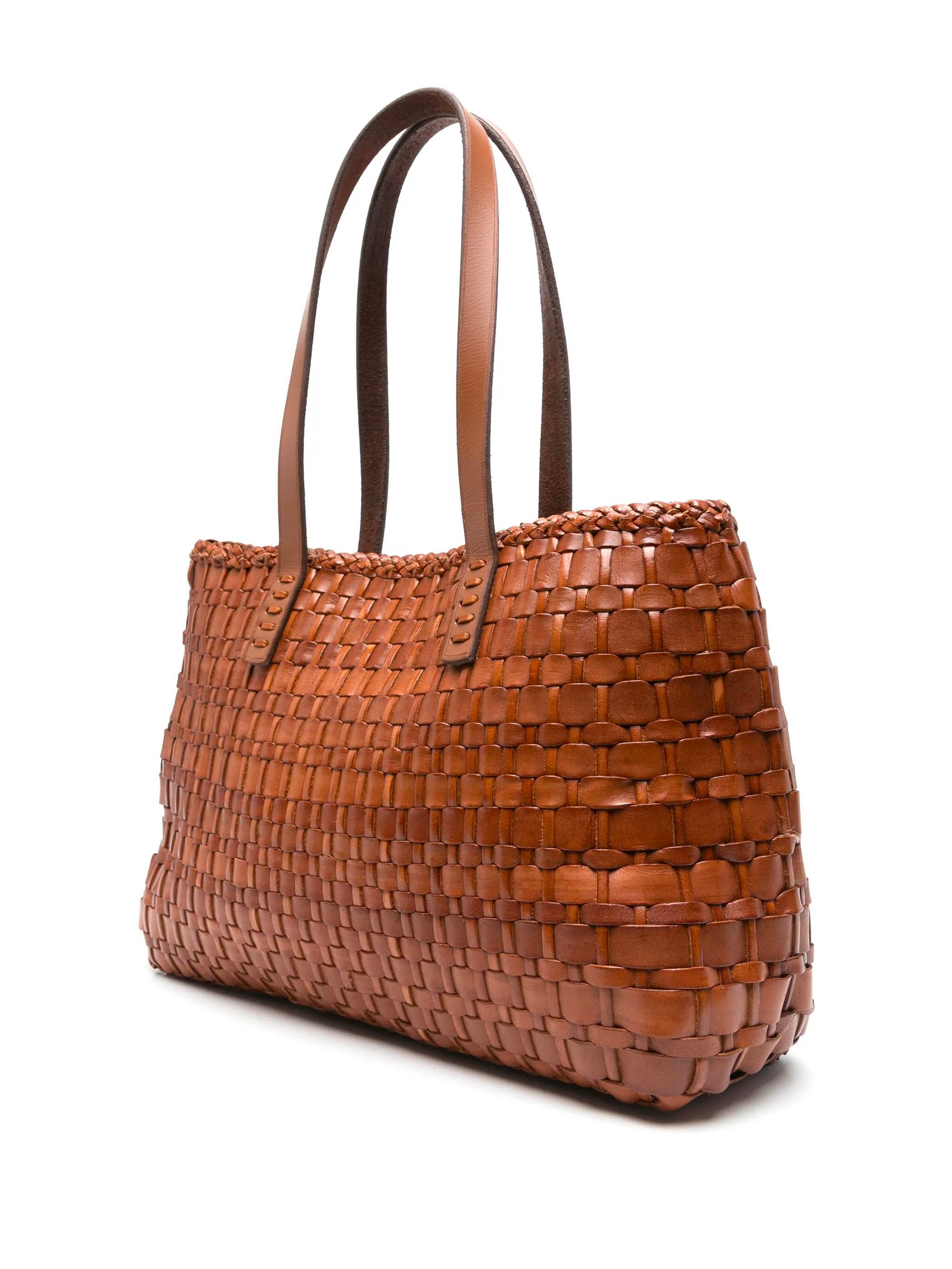 DRAGON DIFUSSION Handwoven Mini Handbag with Magnetic Closure - Dimensions: W 35 x H 25 x D 12 cm