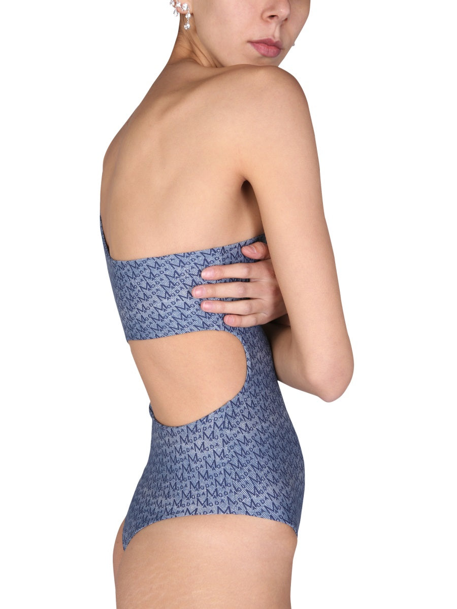 MAGDA BUTRYM One Shoulder Cut-Out Mini Swimsuit