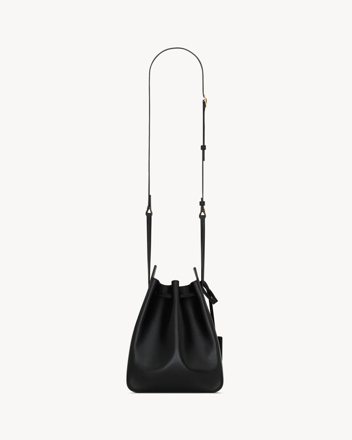 SAINT LAURENT Leather Bucket Handbag - 18x24x7cm