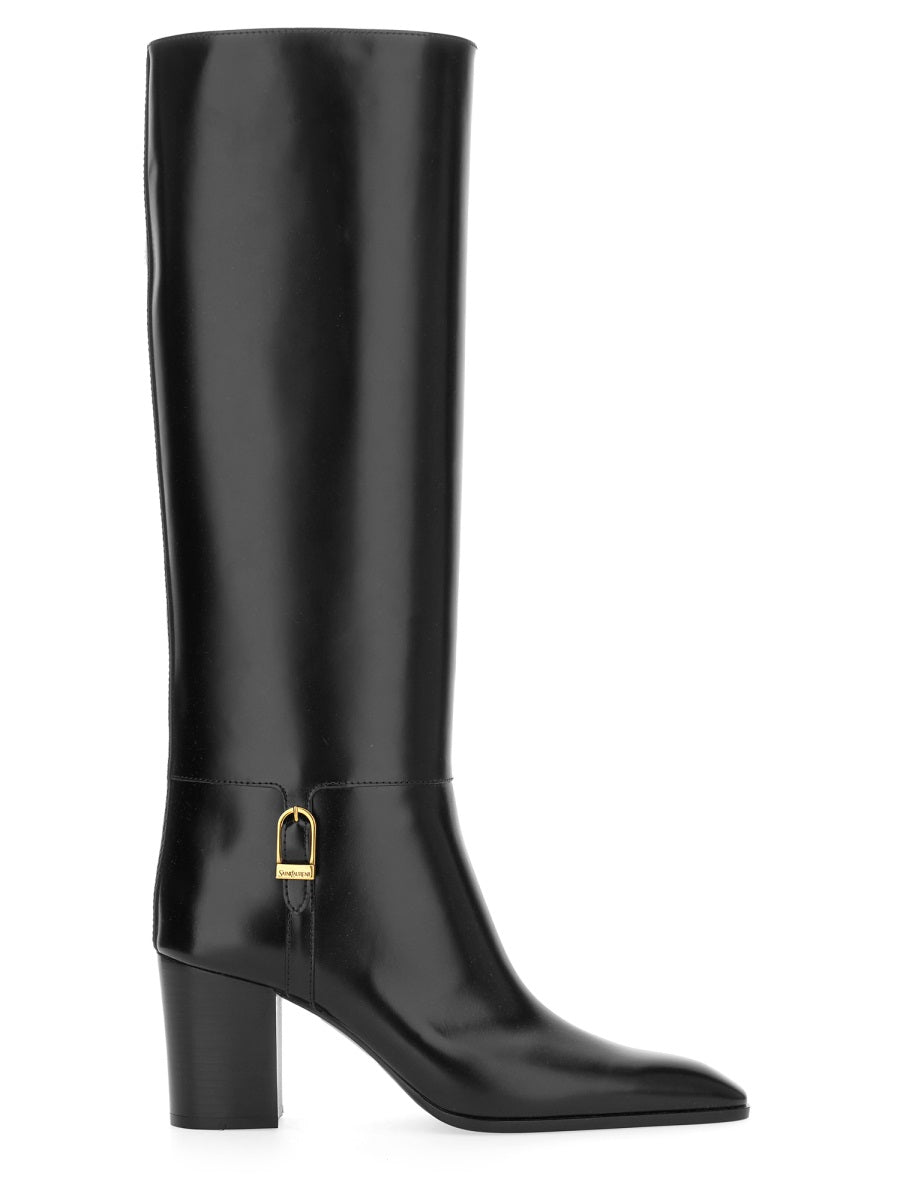 SAINT LAURENT JULIA Leather Boot