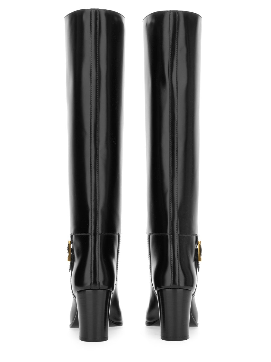 SAINT LAURENT JULIA Leather Boot