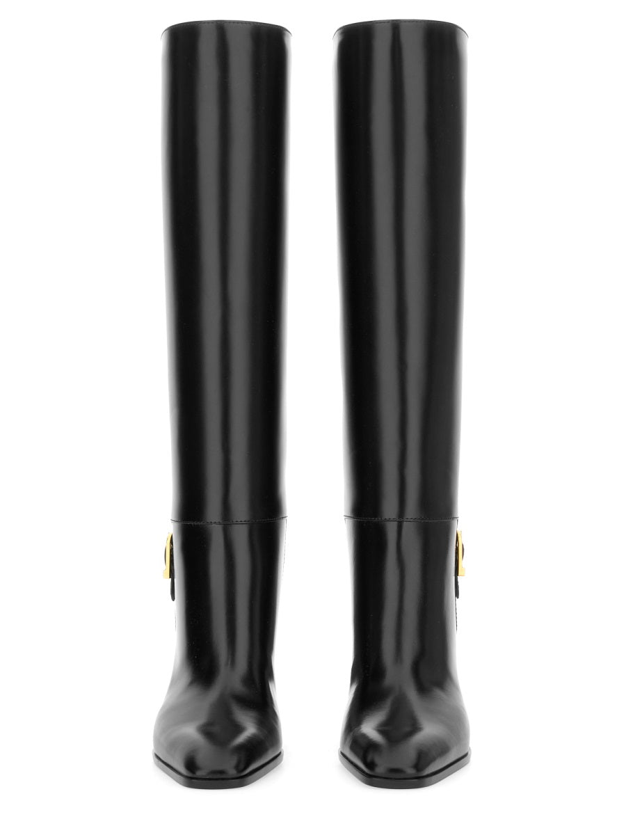 SAINT LAURENT JULIA Leather Boot