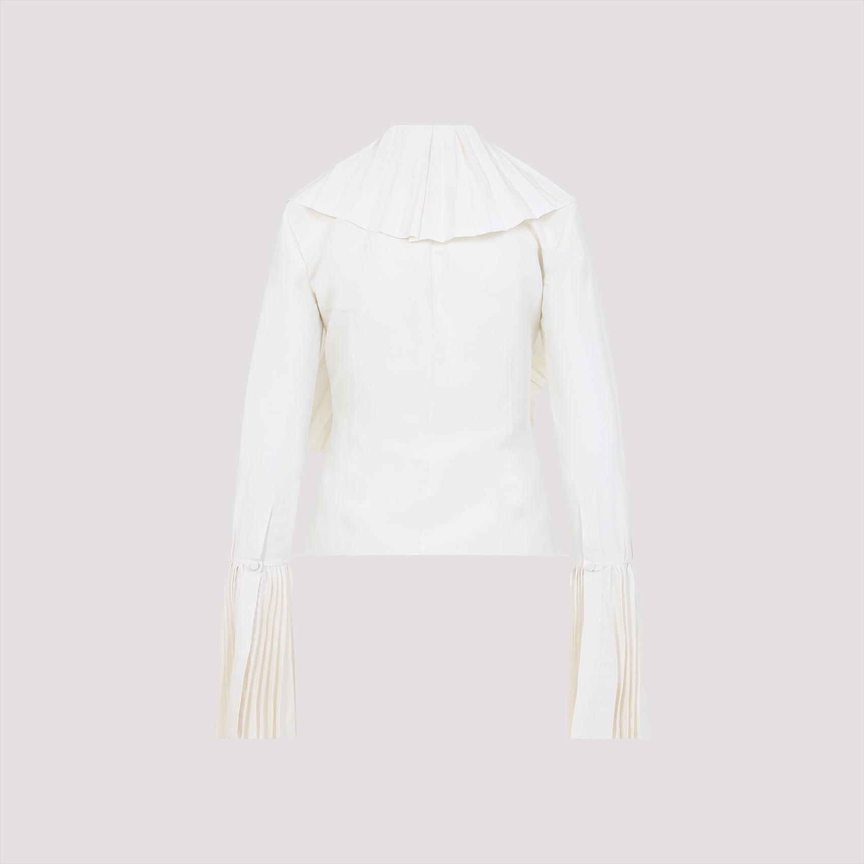 ALEXANDER MCQUEEN Pleated Blouse with Long Sleeves and V-Neck for Women