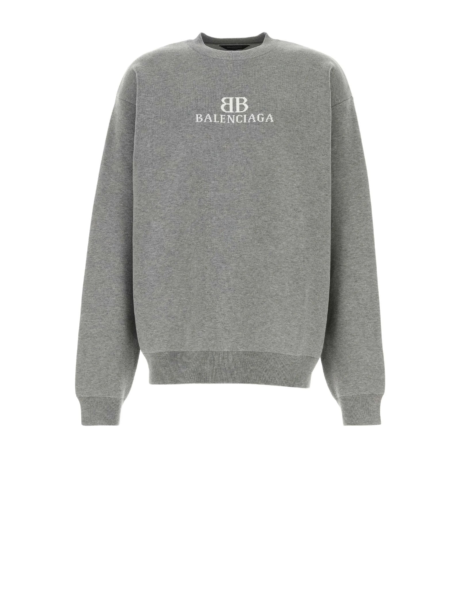 BALENCIAGA Men's Classic Heather Grey Sweater