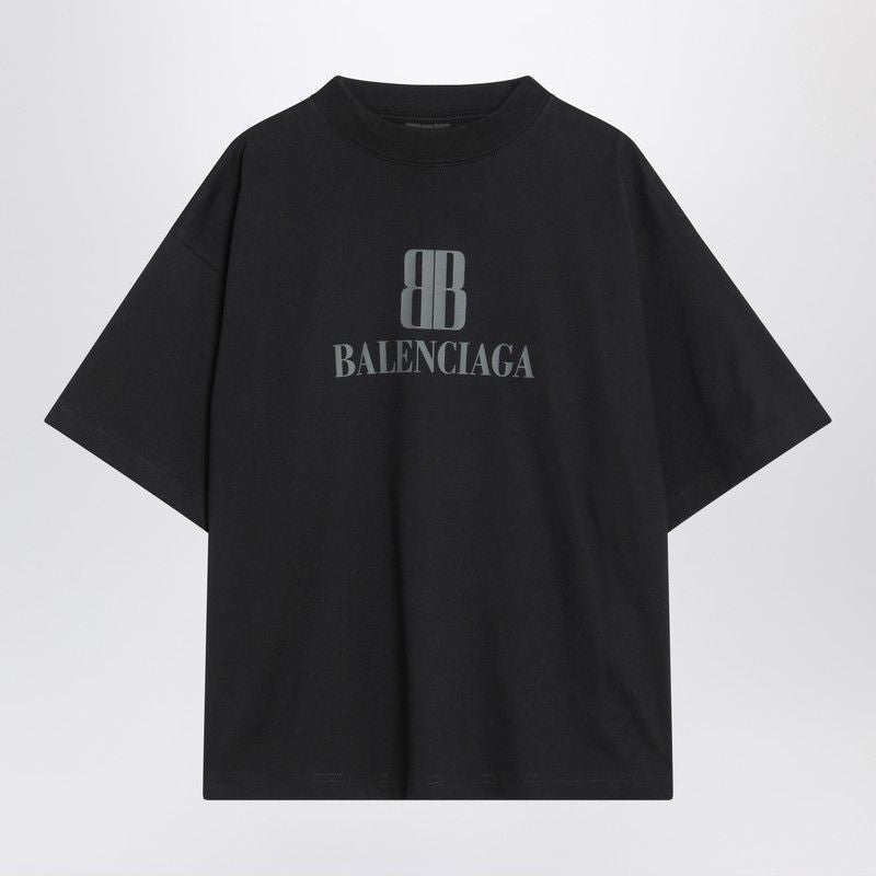 BALENCIAGA Faded Black Mini Fit Vintage T-Shirt