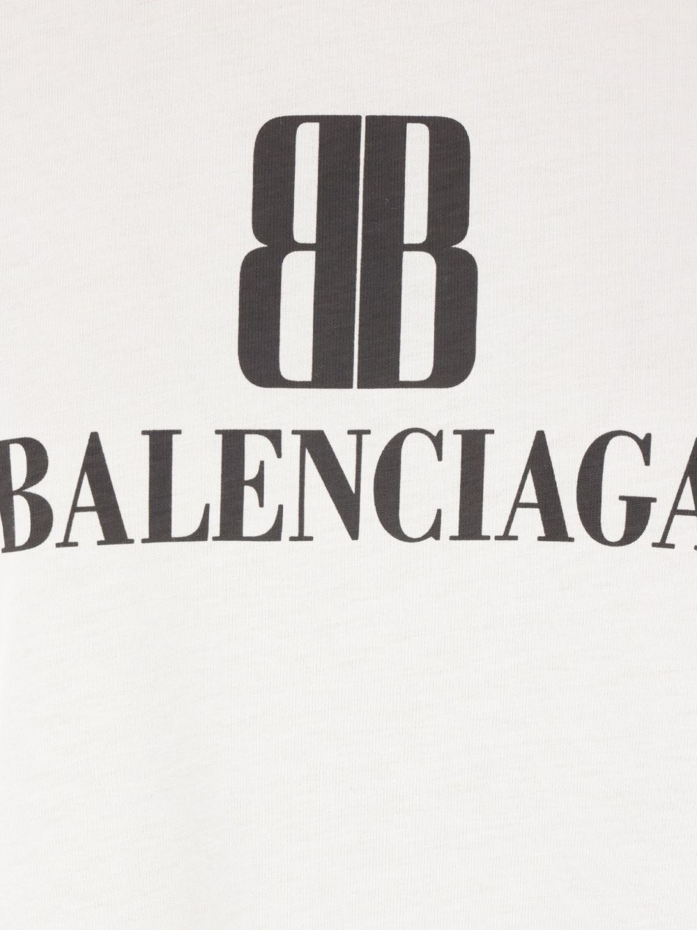 BALENCIAGA Logo Print Cotton T-Shirt - Short Sleeves