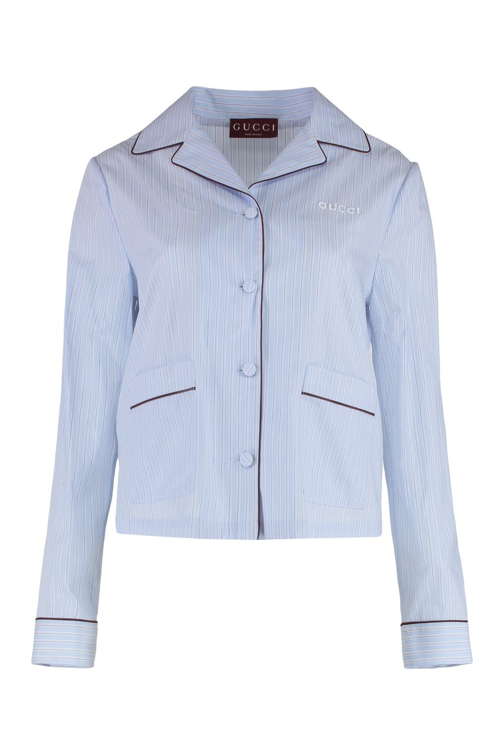 GUCCI Striped Cotton Mini Shirt