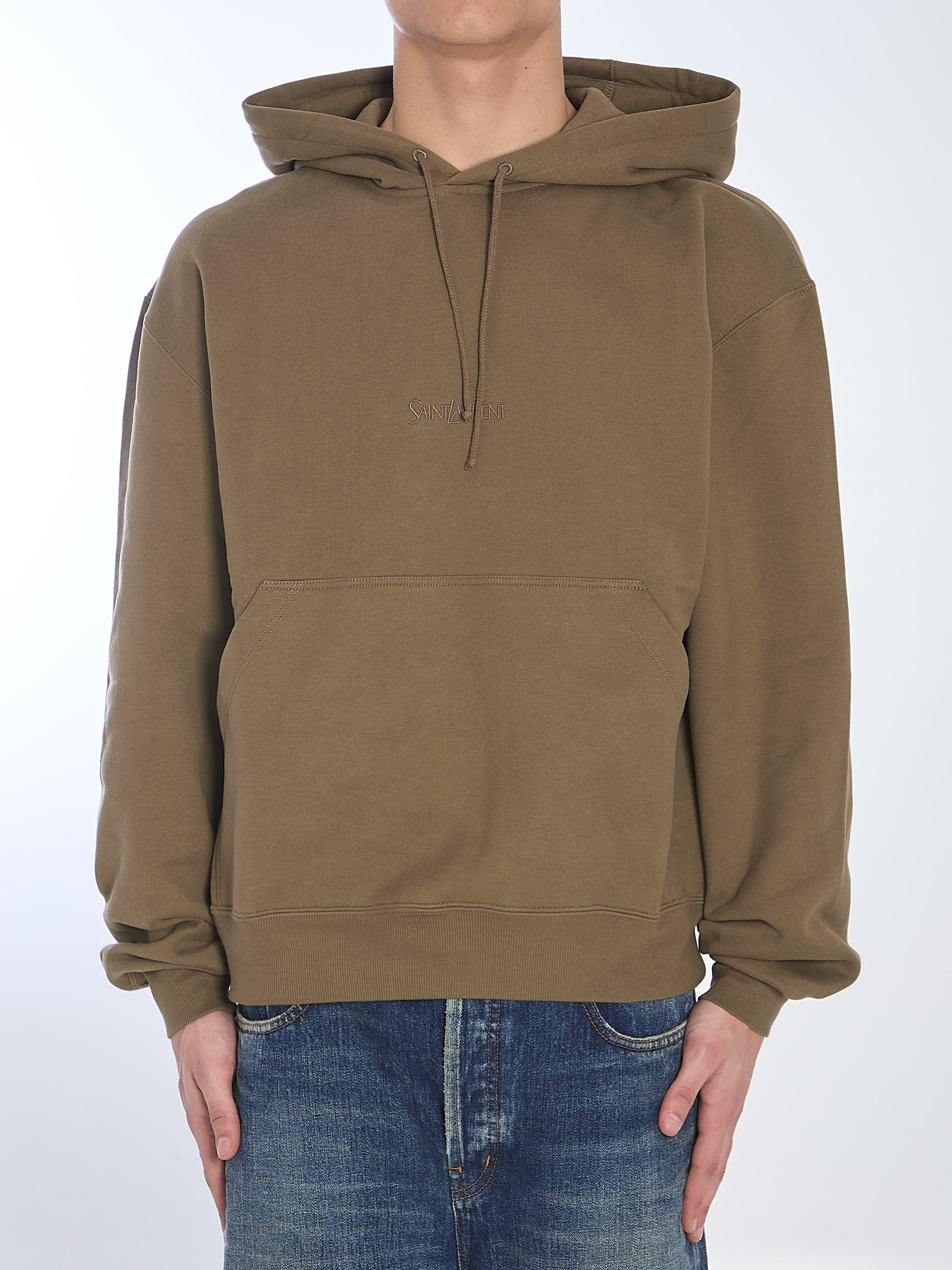 SAINT LAURENT Hooded Sweatshirt with Logo - Size L