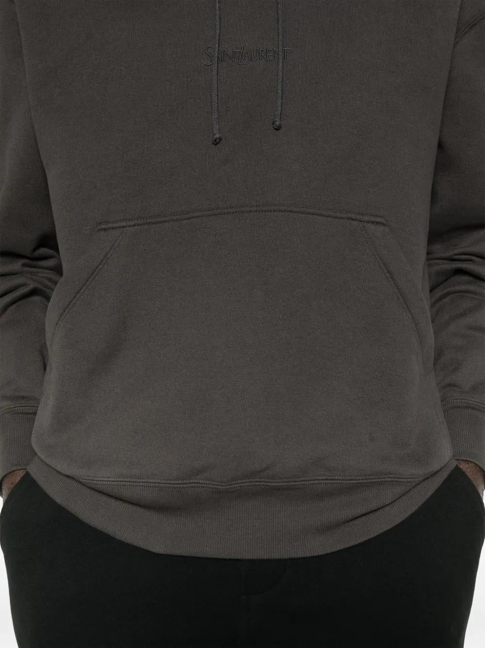 SAINT LAURENT Men's Logo Hooded Sweatshirt - Size L