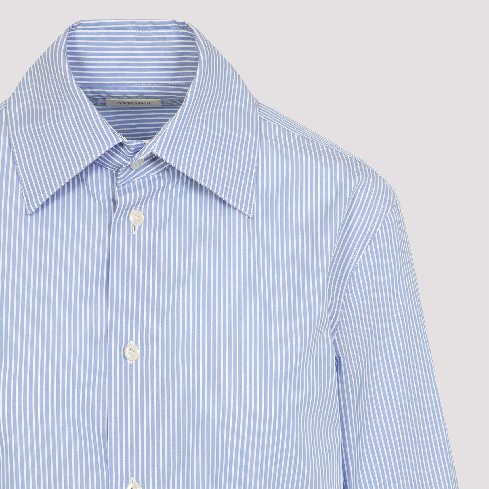 SAINT LAURENT Embroidered Poplin Cassandre Shirt - Women's SS25