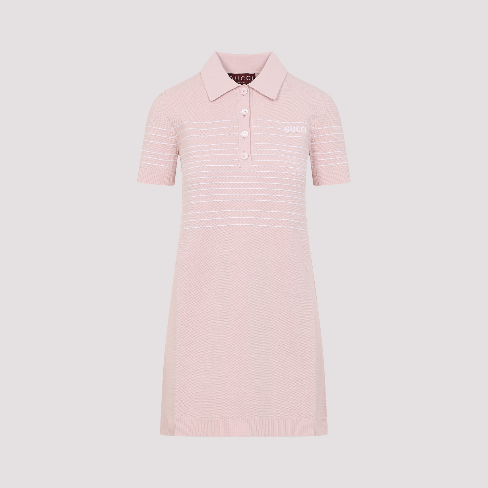 GUCCI Knit Shirtdress with Ribbed Edges - Women's