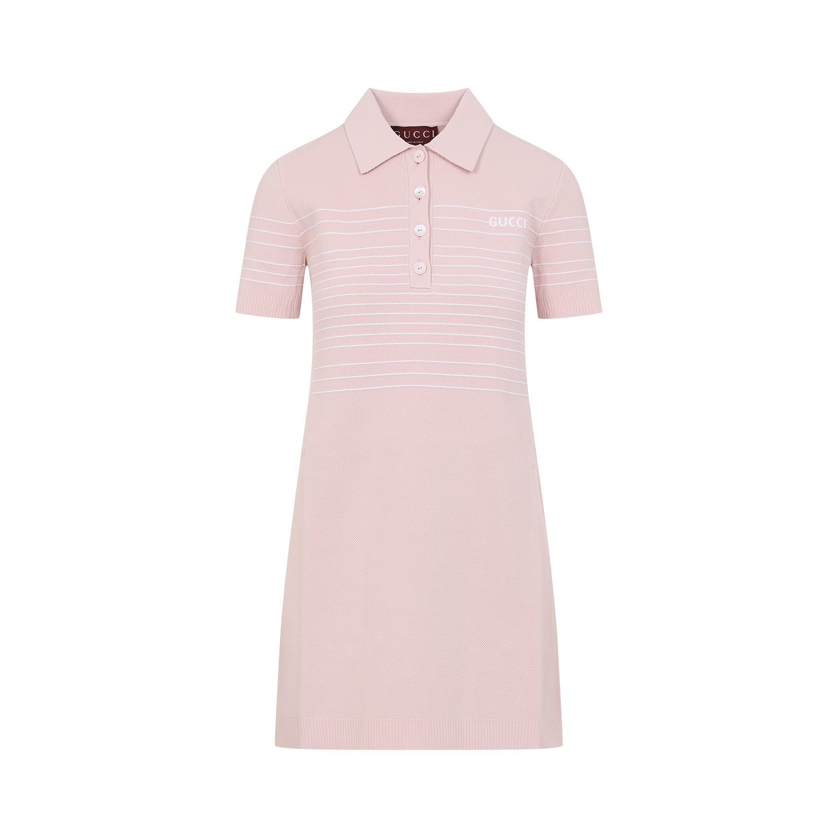 GUCCI Knit Shirtdress with Ribbed Edges - Women's