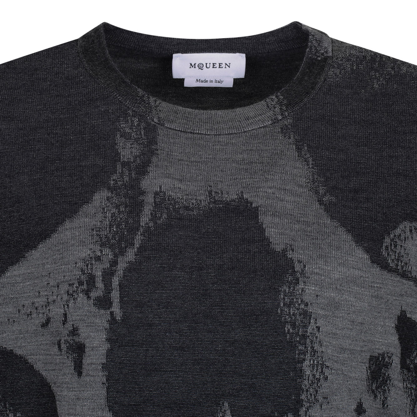 ALEXANDER MCQUEEN Men's Classic Wool Sweater - Grey Charcoal