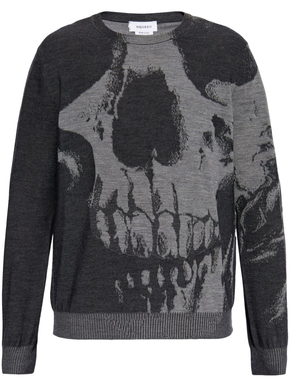 ALEXANDER MCQUEEN Crew Neck Wool Sweater for Men - Long Sleeves