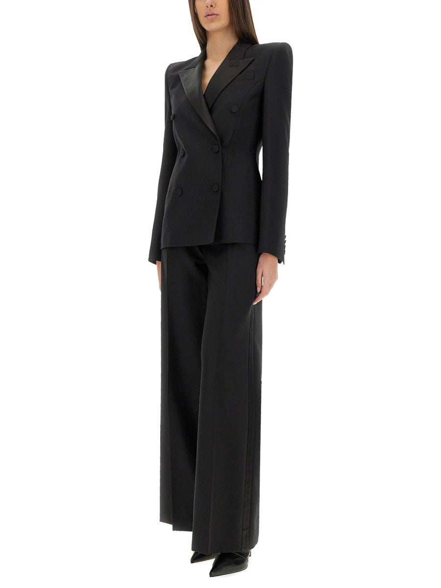 ALEXANDER MCQUEEN Double-Breasted Voluminous Shoulder Jacket - Slim Fit, Size 40 IT