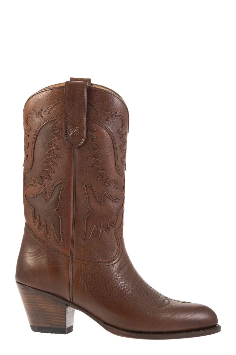 POLO RALPH LAUREN Leather Cowboy Boots - 7.1cm Heel Height