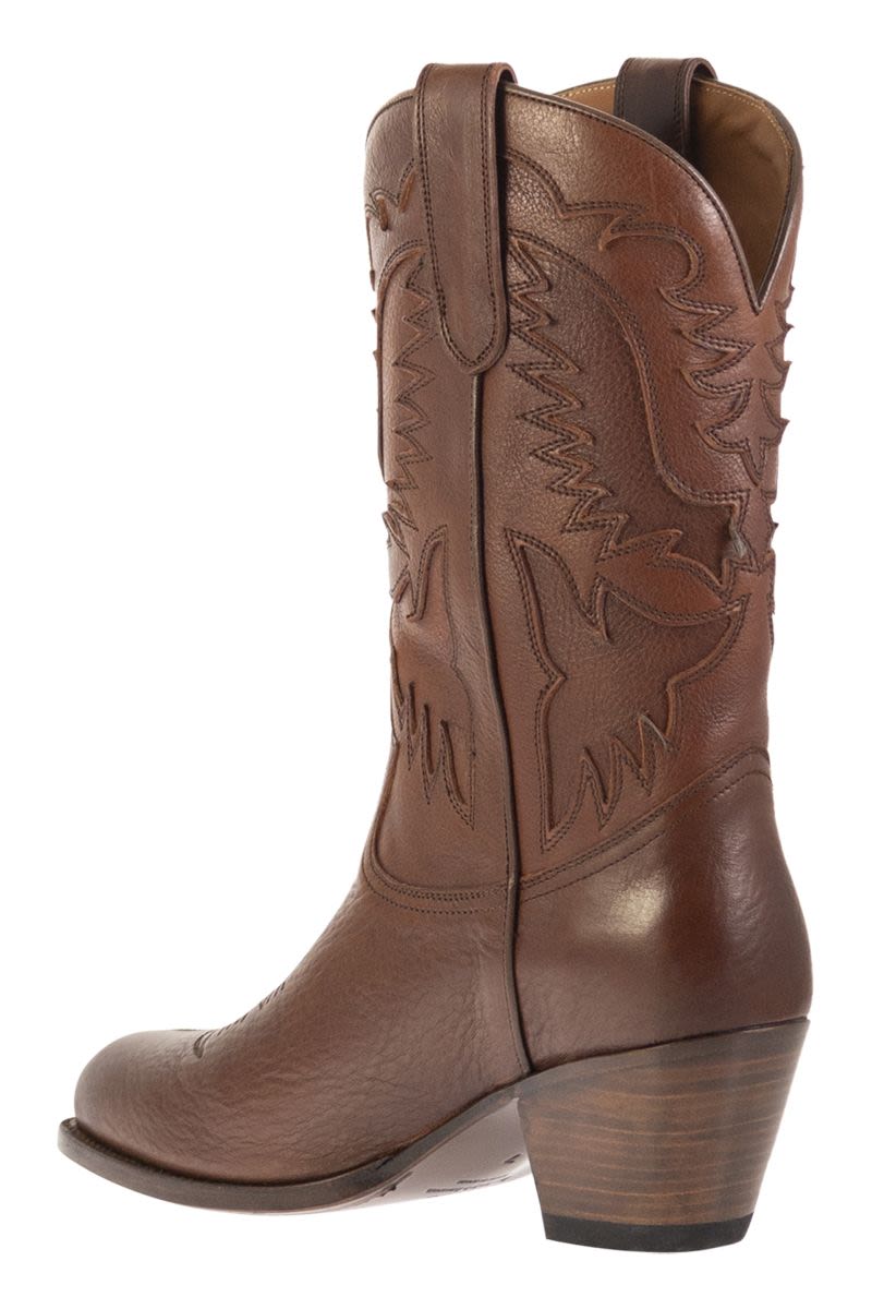 POLO RALPH LAUREN Leather Cowboy Boots - 7.1cm Heel Height