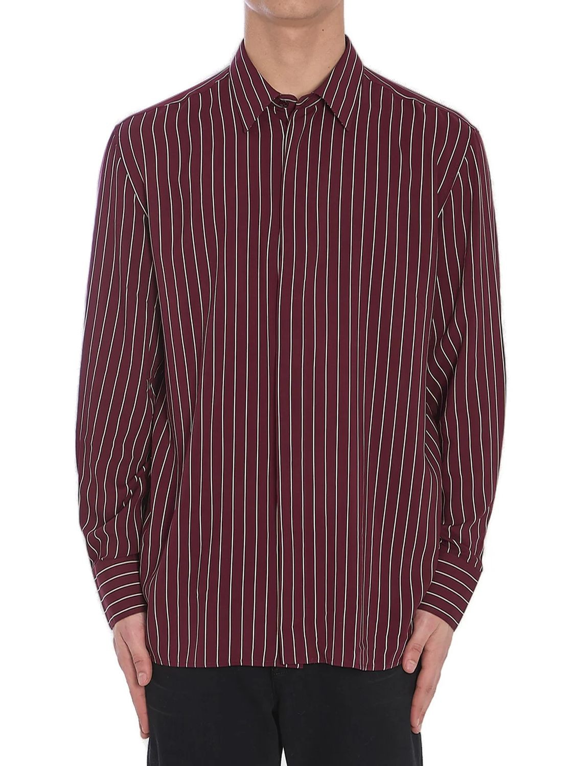 SAINT LAURENT Classic Men's Button-Up Shirt - SS25 Collection