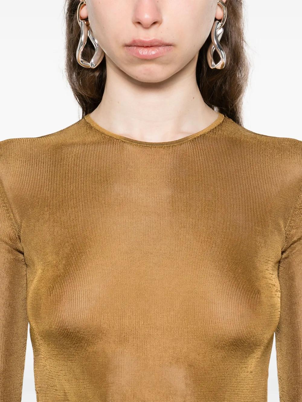 SAINT LAURENT Slim Fit Viscoe Top - Size S