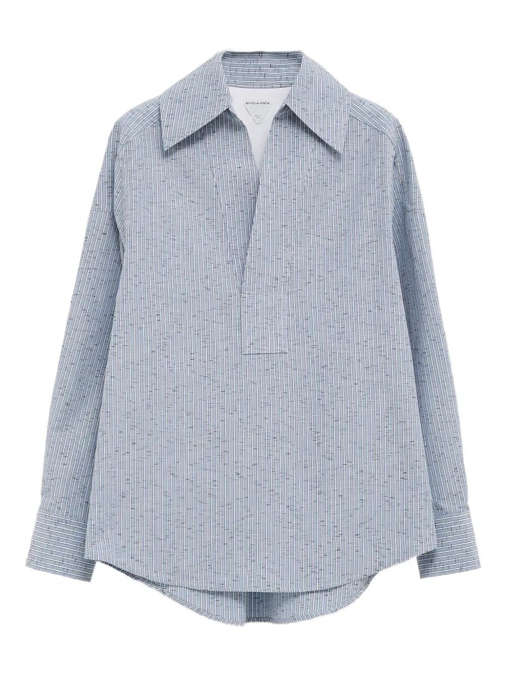 BOTTEGA VENETA Cotton and Linen Striped Shirt