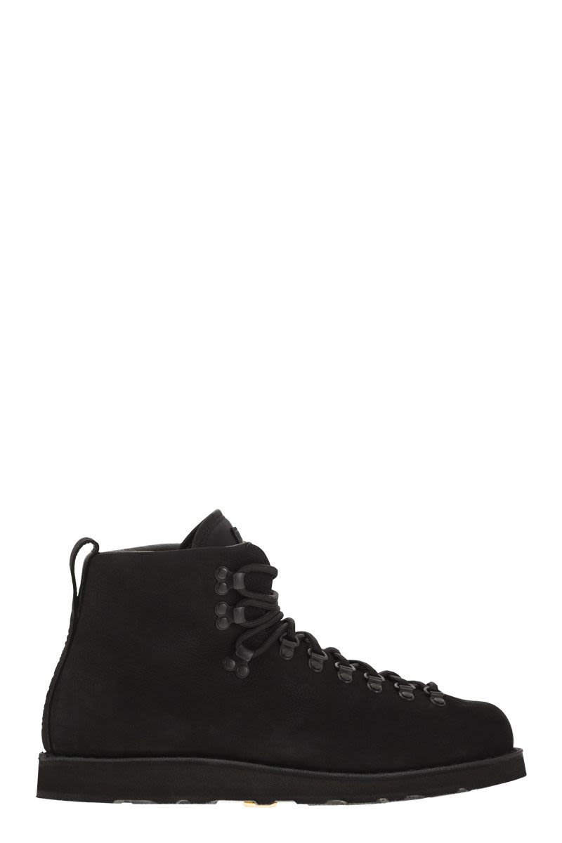 STONE ISLAND Innovative Nubuck Leather Lace-Up Boots with Rubber Sole 3.5 cm Height