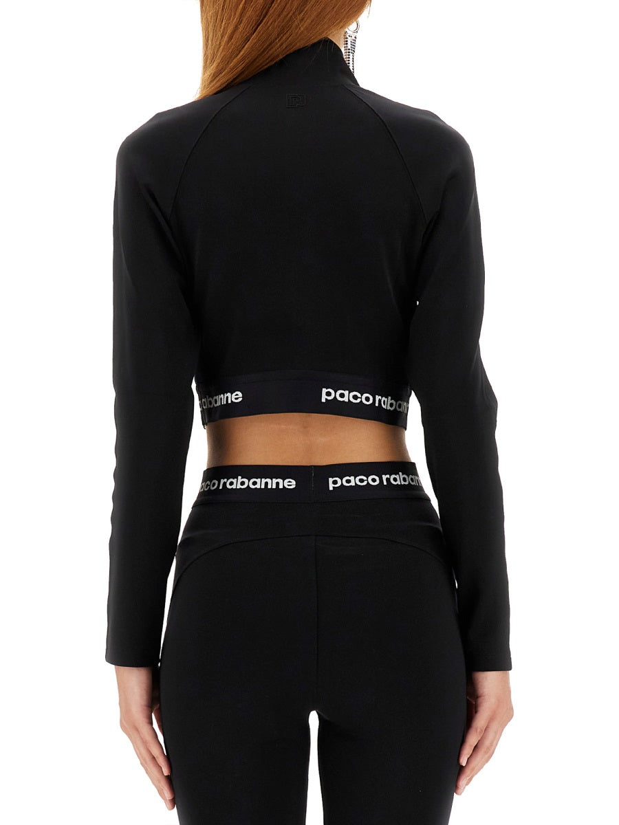 PACO RABANNE Slim Fit Cropped Top - Size S