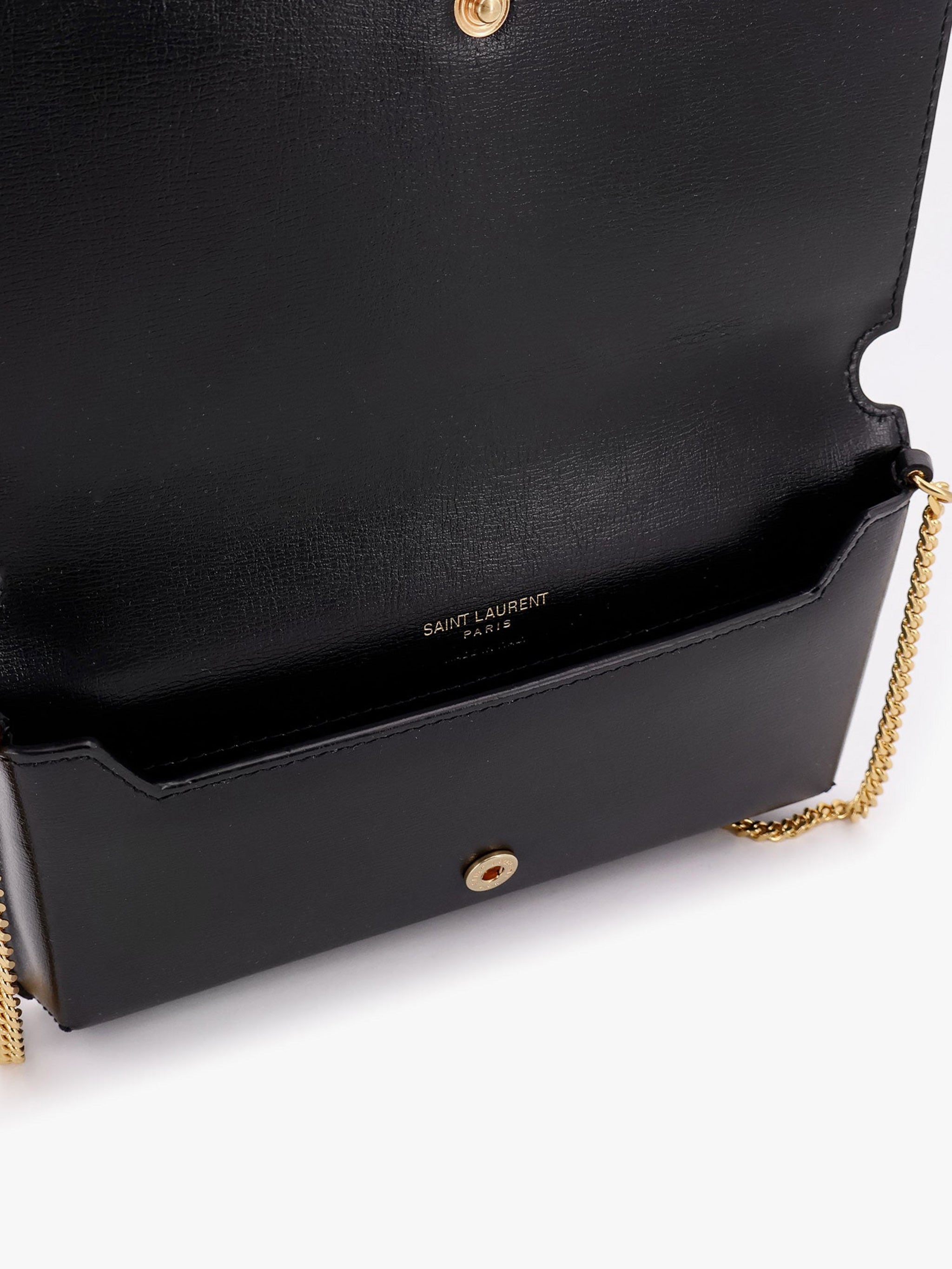 SAINT LAURENT Mini Phone Holder with Metal Initials