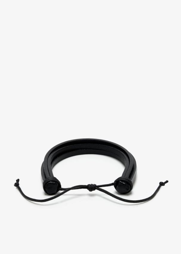 SAINT LAURENT Bijoux Leather Bracelet for Men - SS25 Collection