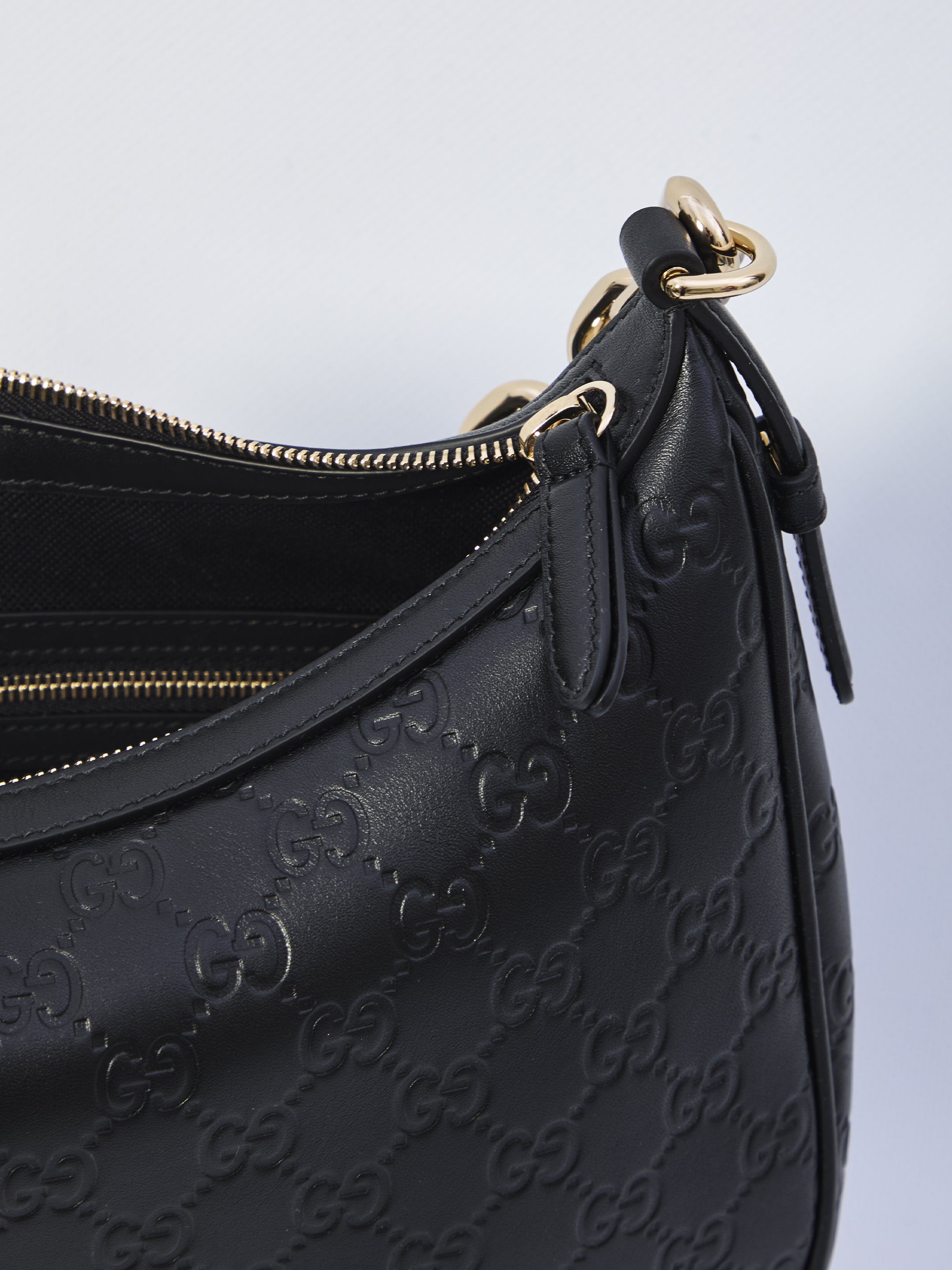 GUCCI Large Embossed GG Leather Handbag