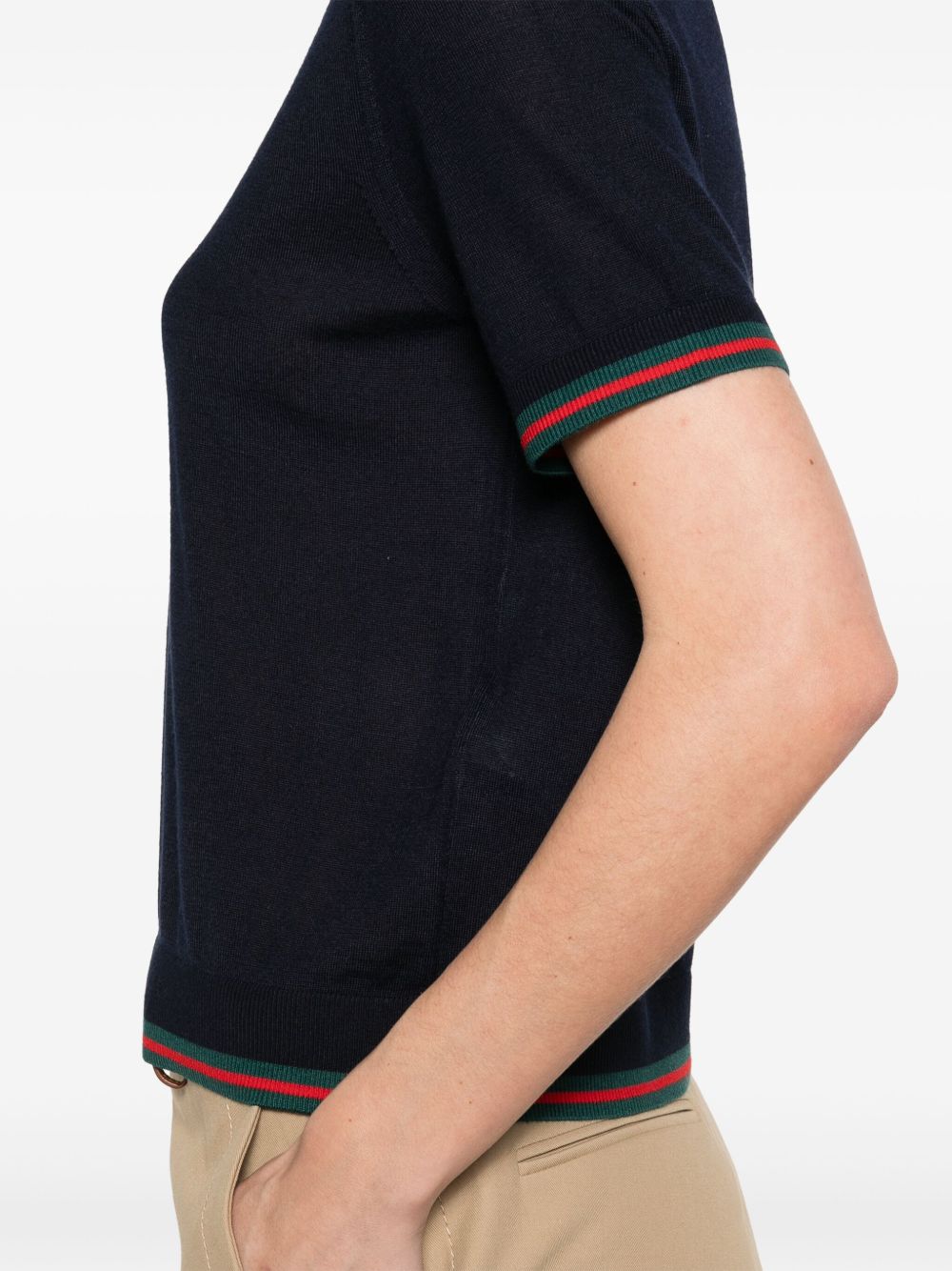 GUCCI Cashmere and Silk Crew Neck Top