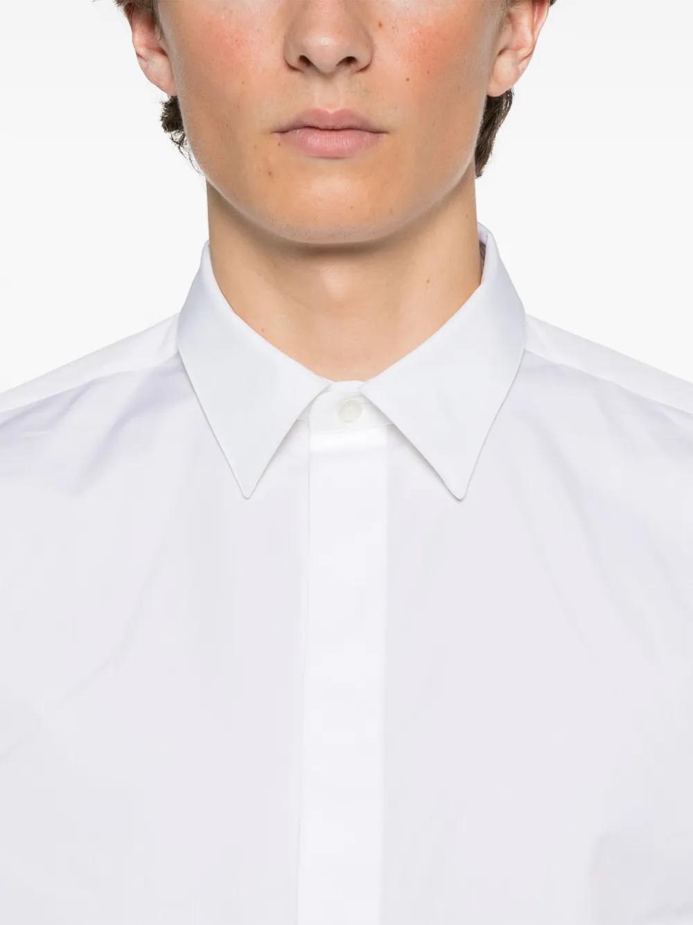 SAINT LAURENT Cotton Poplin Shirt with Pointed Collar for Men