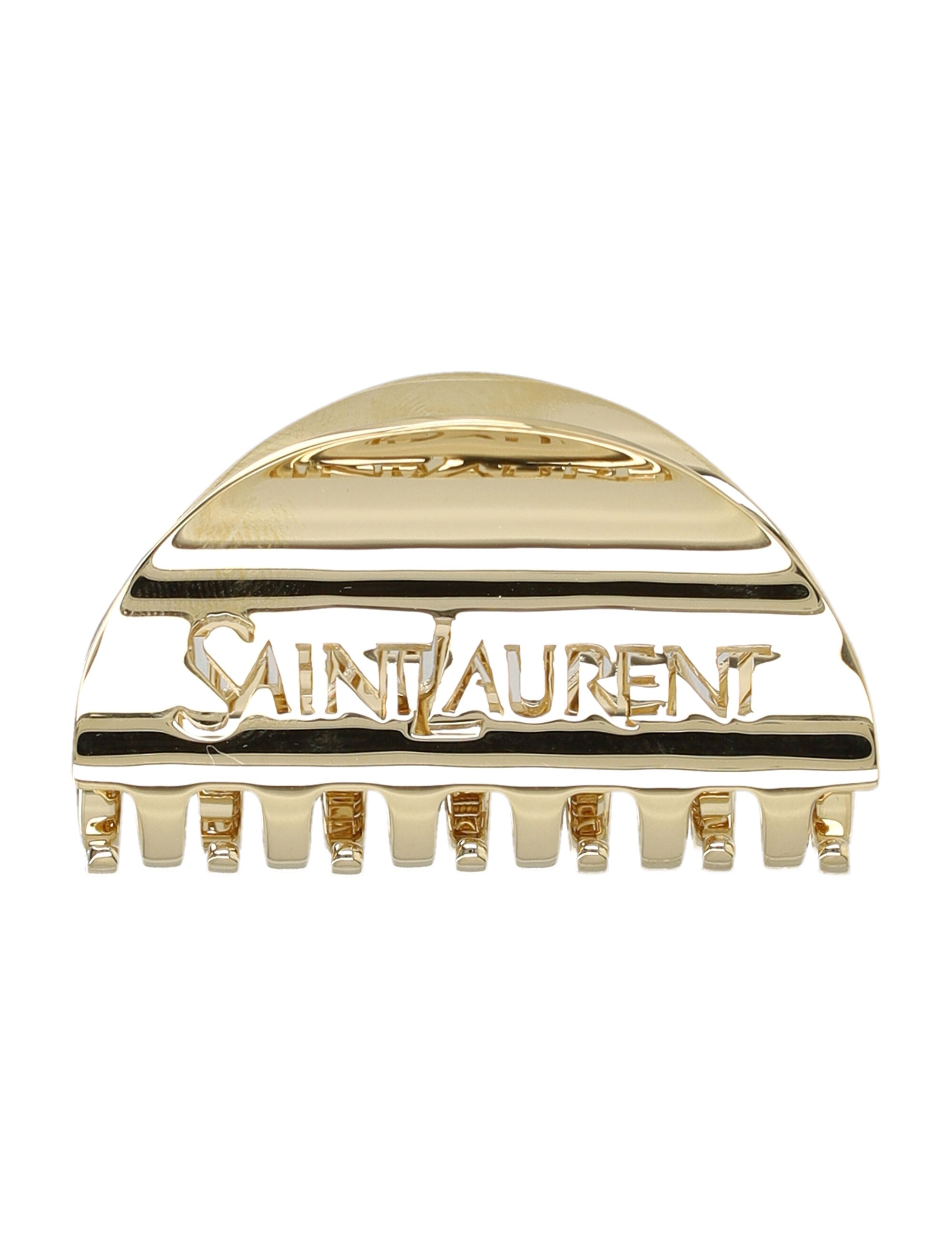 SAINT LAURENT Crescent-Shaped Metal Hair Clip - 5 cm