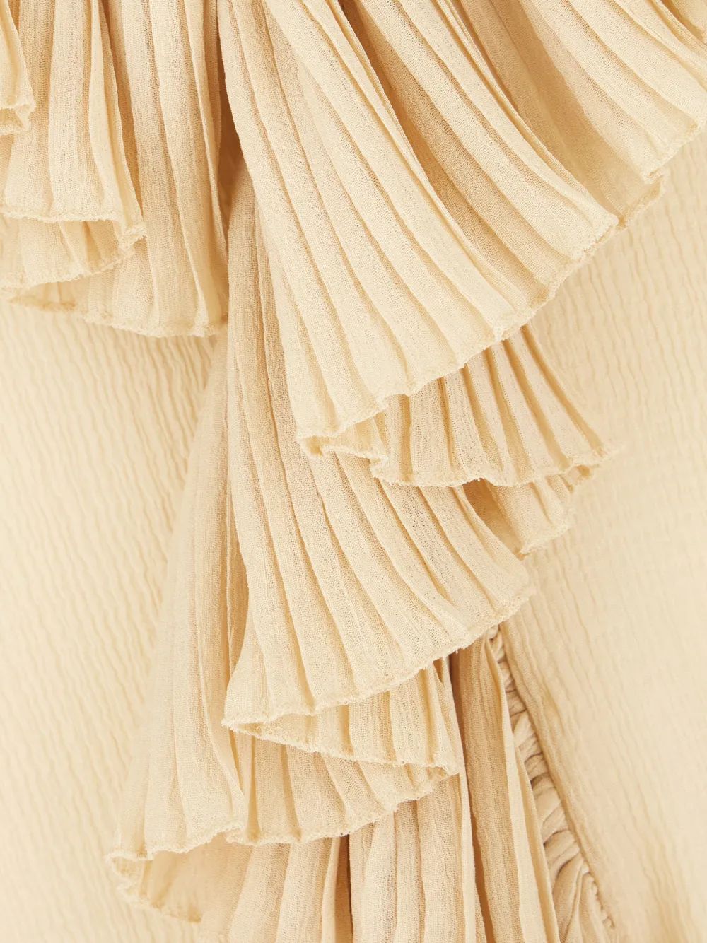 SAINT LAURENT Ruffled V-Neck Blouse for Women