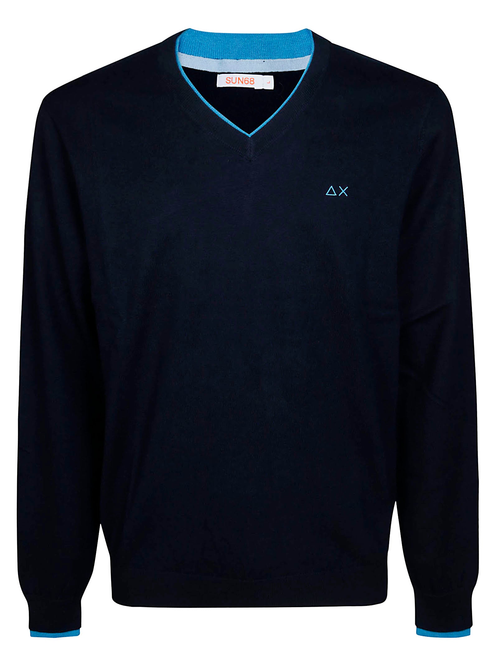 SUN 68 V Neck Double Rib Sweater for Women