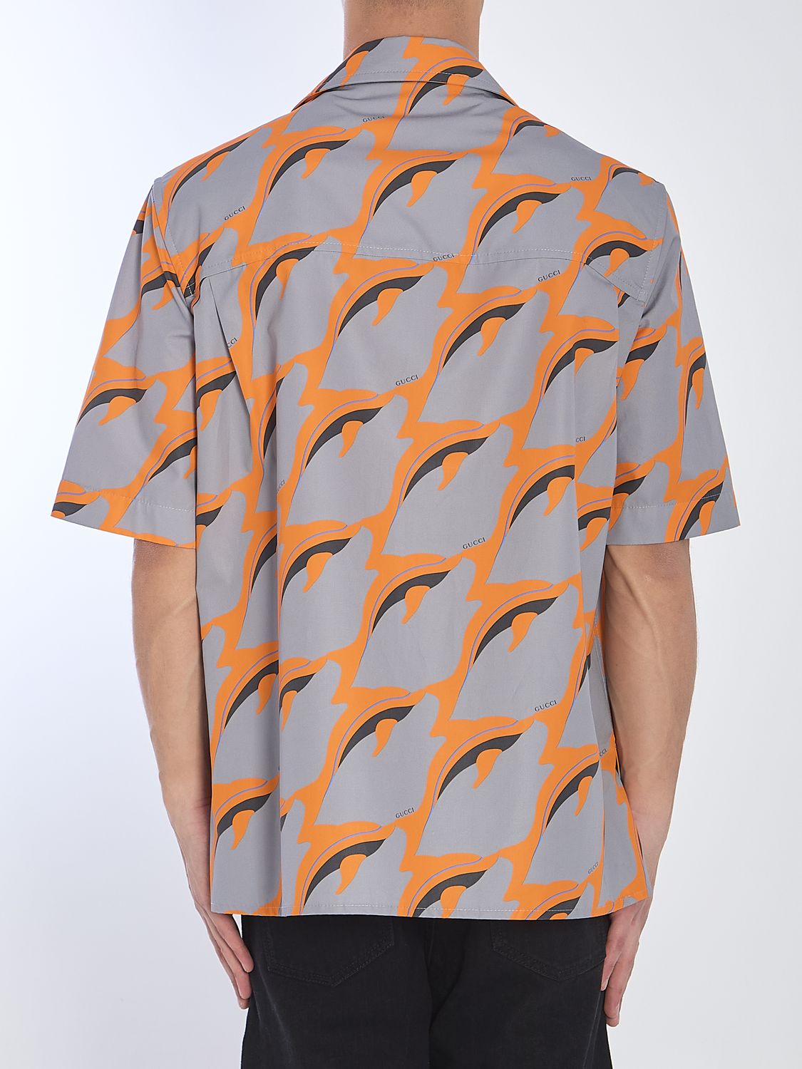 GUCCI Printed Short-Sleeved Shirt (Size M)