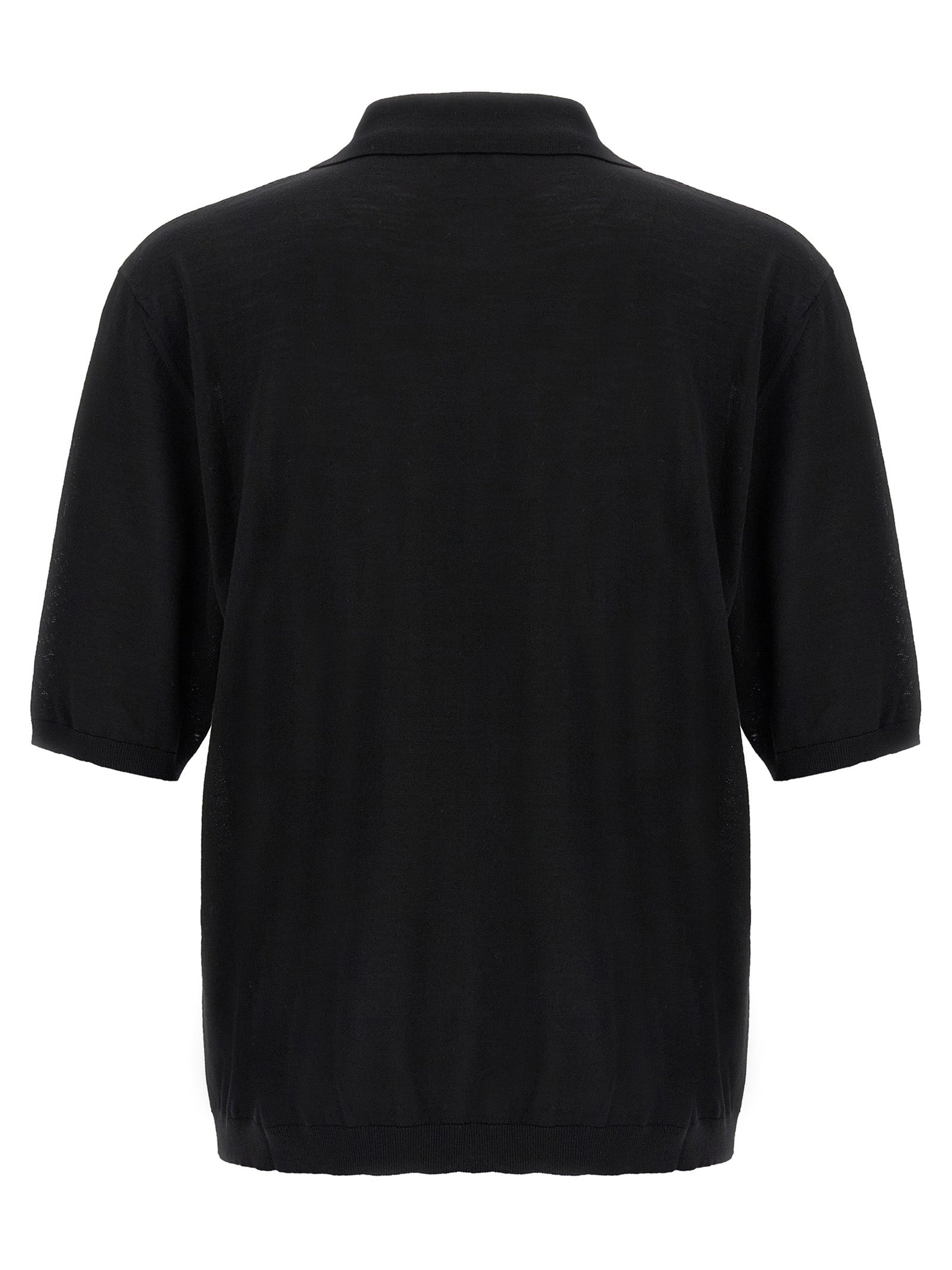 SAINT LAURENT Wool Short-Sleeved Polo Shirt