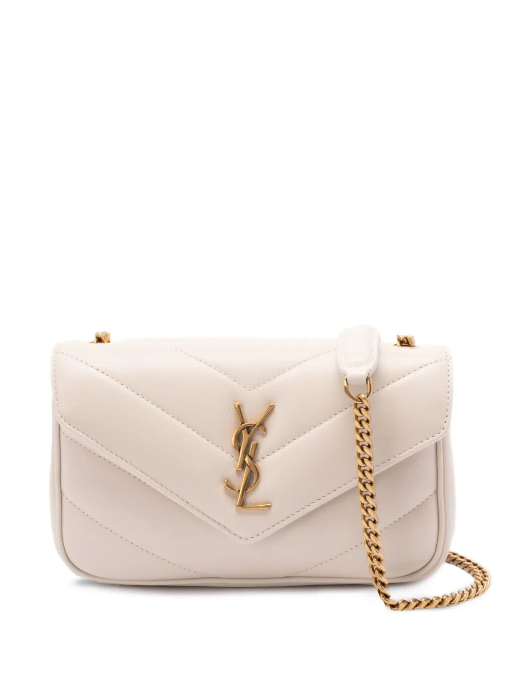 SAINT LAURENT Mini Lambskin Handbag with Chain Strap
