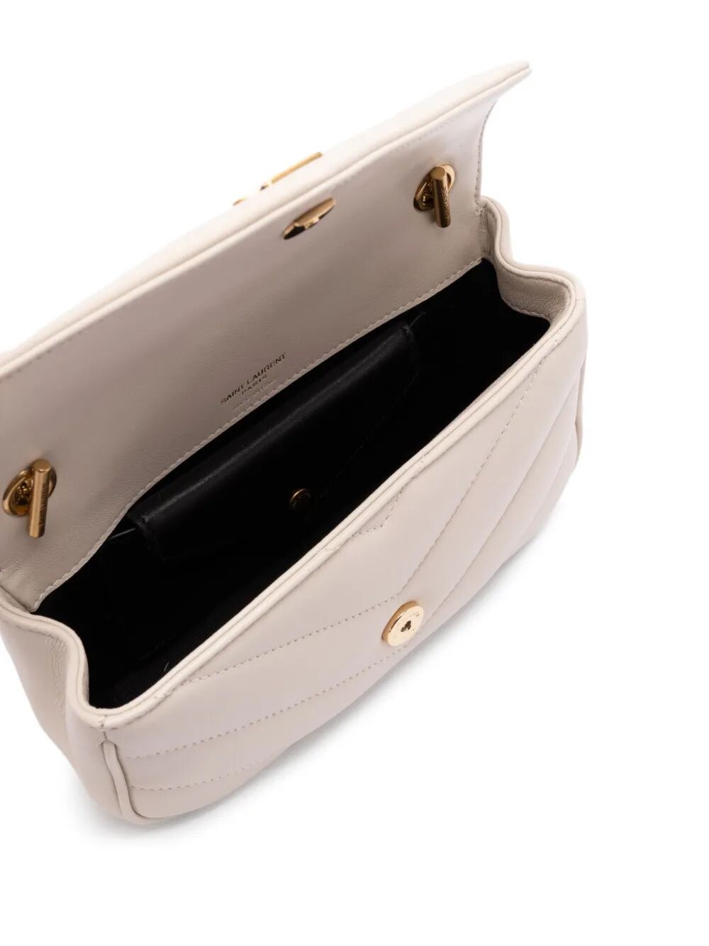 SAINT LAURENT Mini Lambskin Handbag with Chain Strap