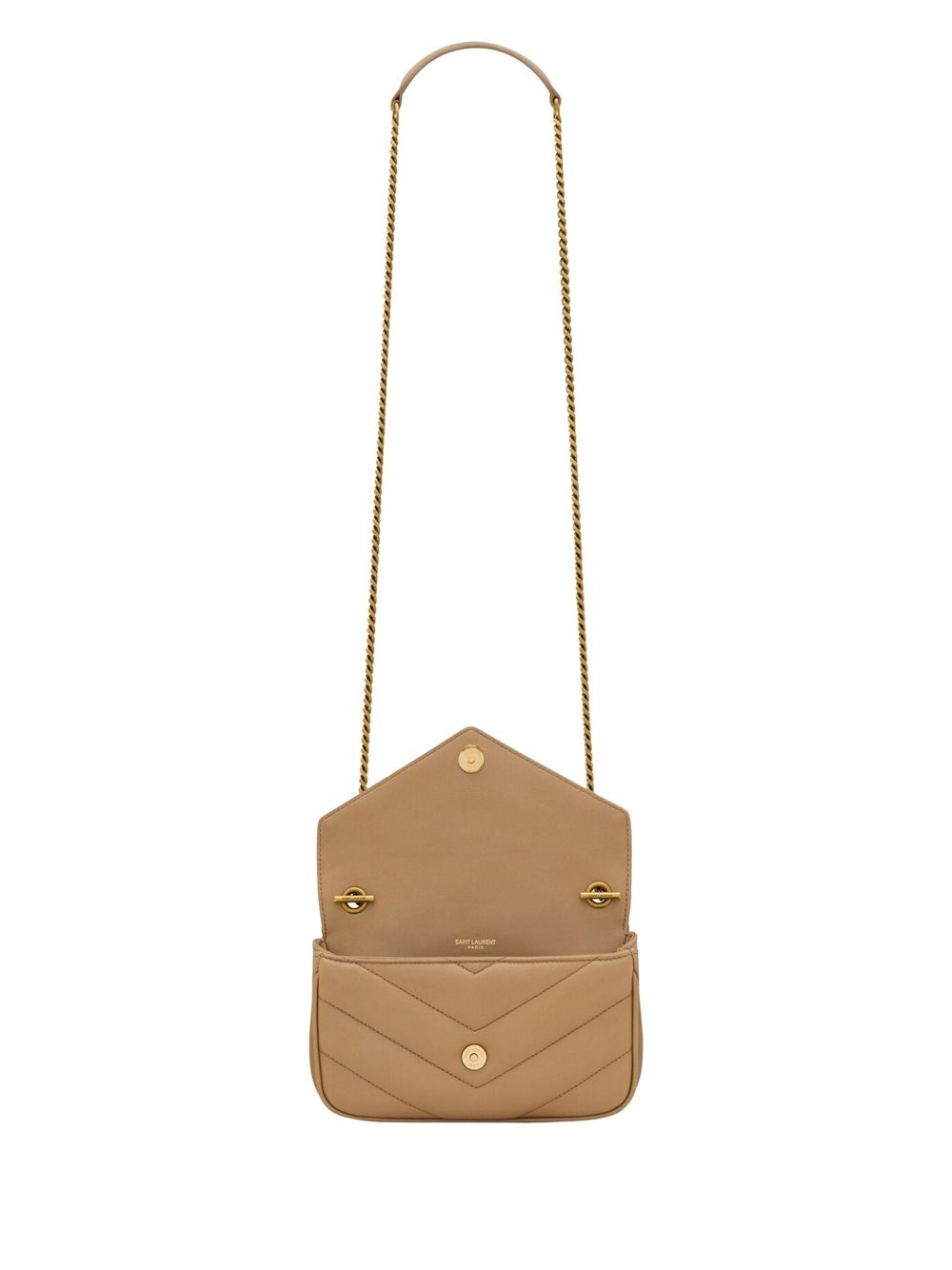 SAINT LAURENT Mini Quilted Leather Crossbody Handbag