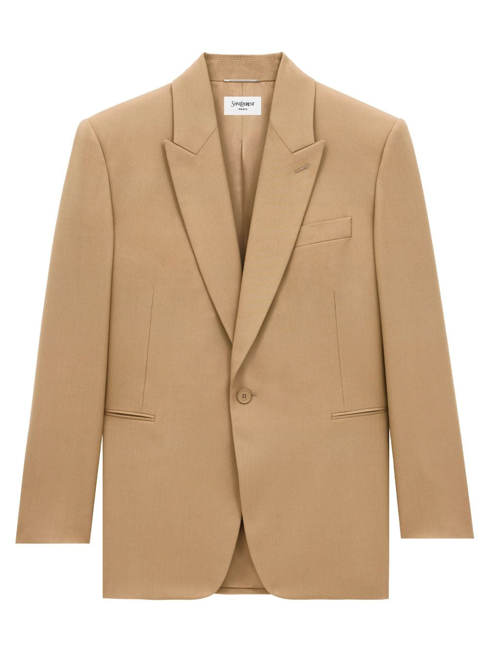 SAINT LAURENT Men's Wool Gabardine Single Breasted Jacket