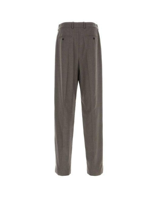 SAINT LAURENT Men's Tailored Wool Pants - Carotte Fit