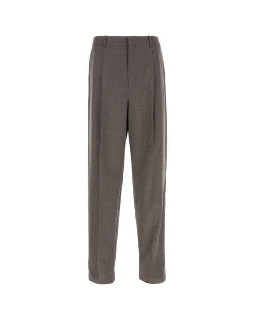 SAINT LAURENT Men's Tailored Wool Pants - Carotte Fit