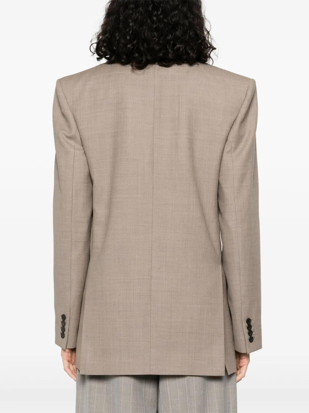 SAINT LAURENT Wool Double-Breasted Jacket (Size 36)