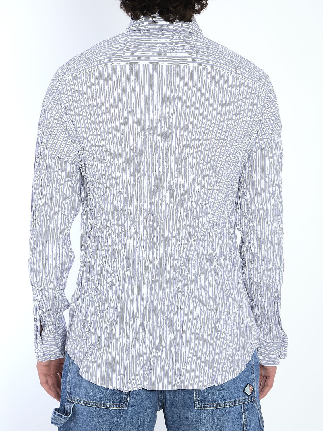 BOTTEGA VENETA Crushed Poplin Shirt for Men - SS25 Collection
