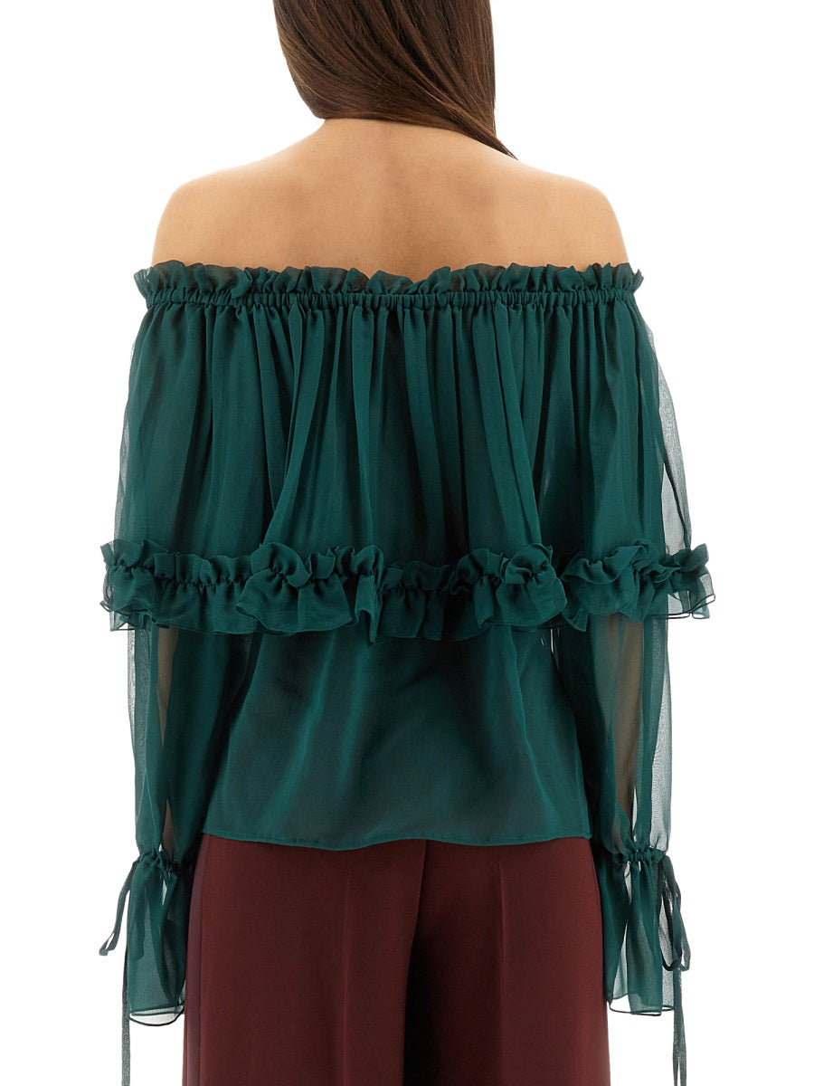 SAINT LAURENT Silk Top - Size 36 FR