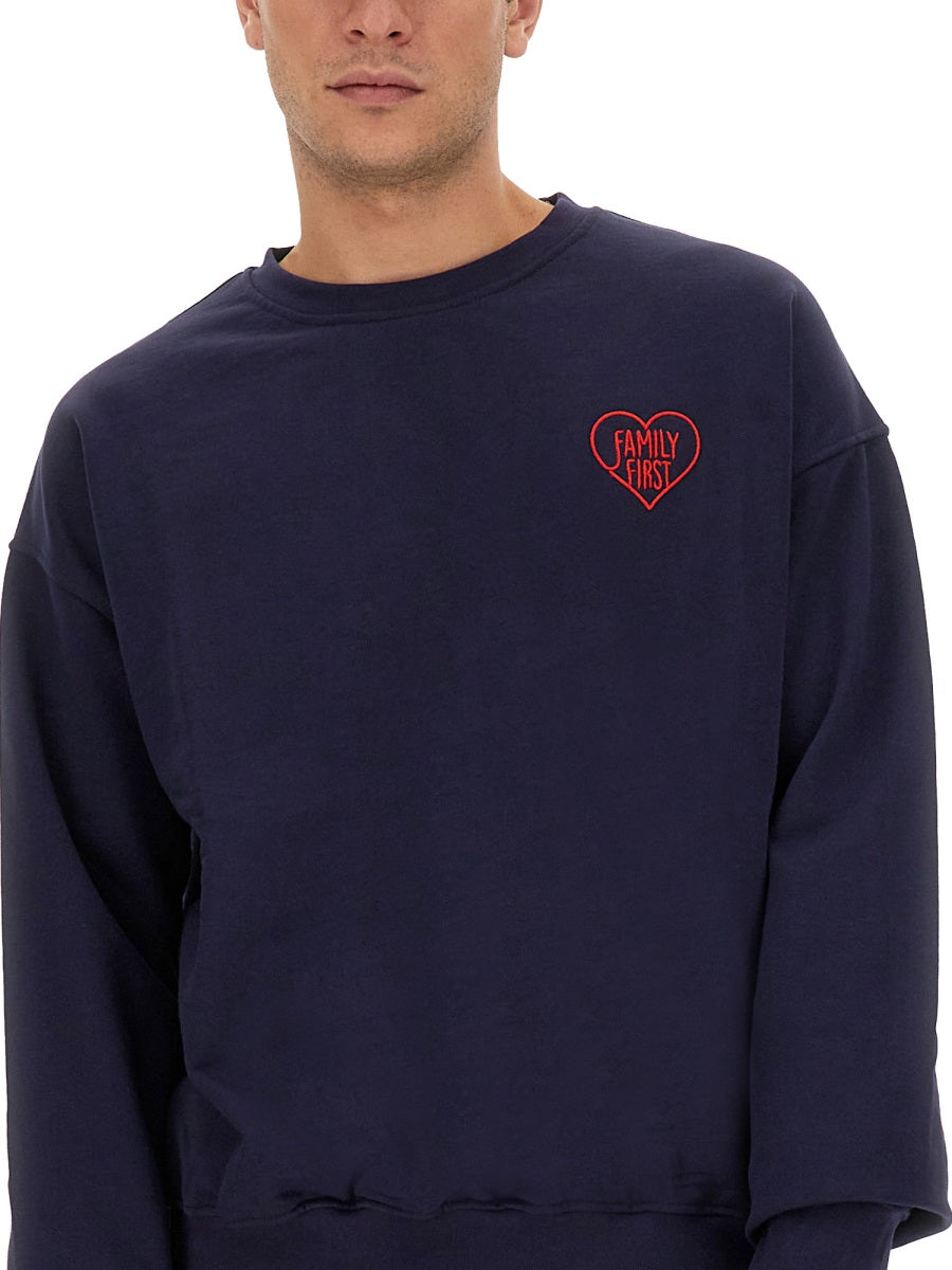 FAMILY FIRST Classic Regular Fit Sweatshirt with Logo - Size L