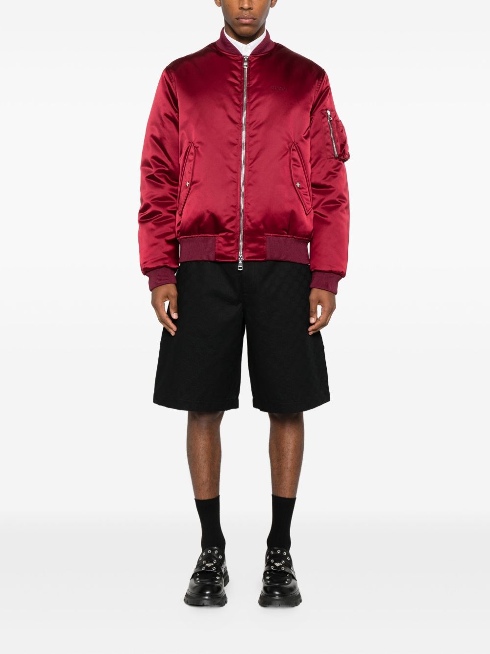 GUCCI Men's Padded Nylon Bomber Jacket